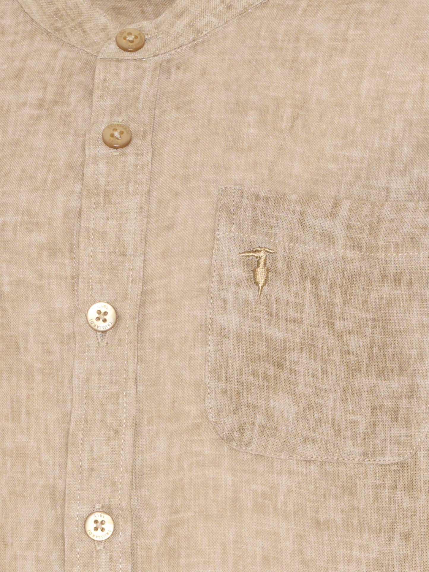 Camicia beige per bambino con levriero,Trussardi Junior,TBP26140CA BROWN INCENSE