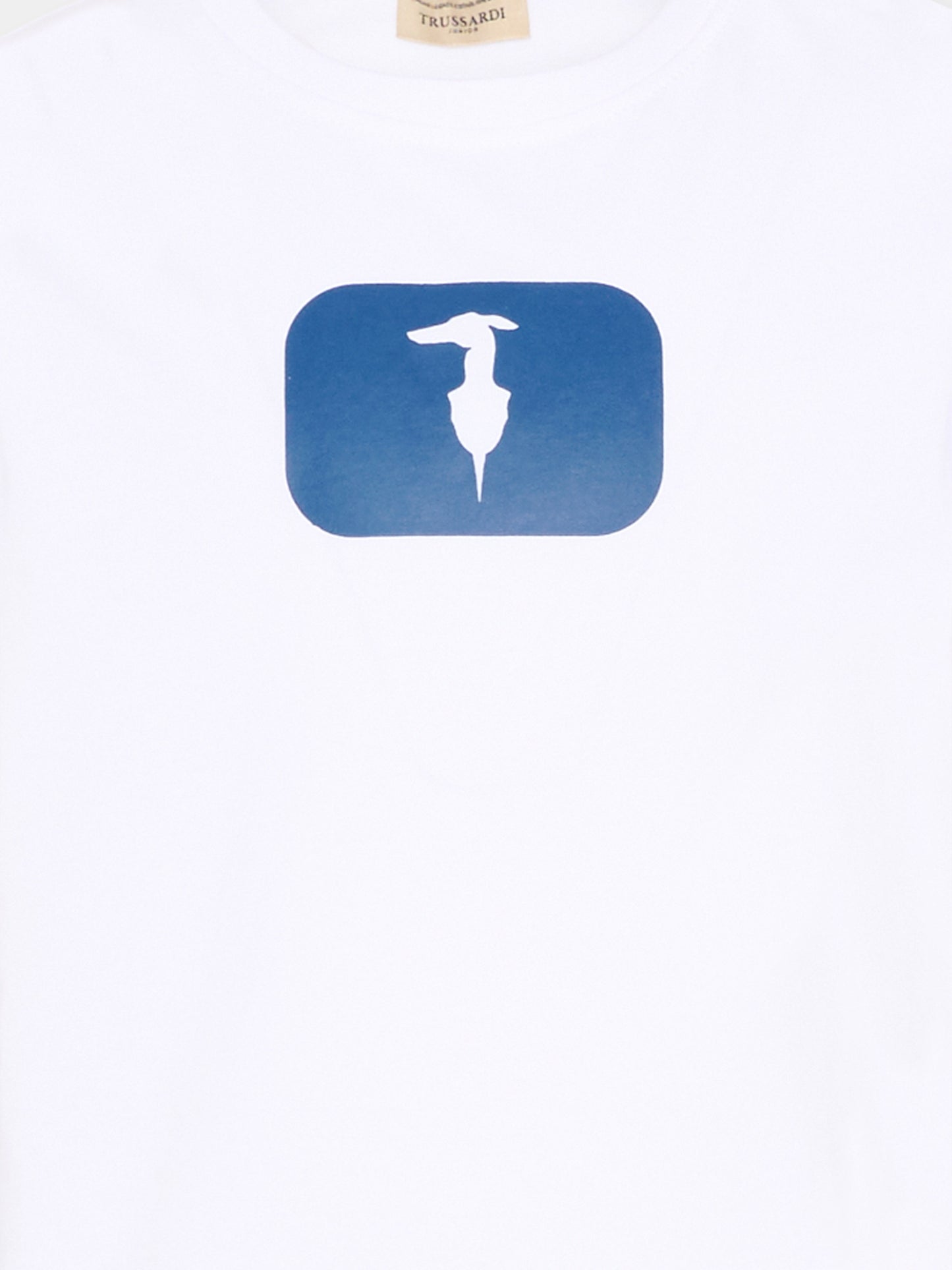 T-Shirt bianca per bambino con levriero,Trussardi Junior,TIP26093TS WHITE