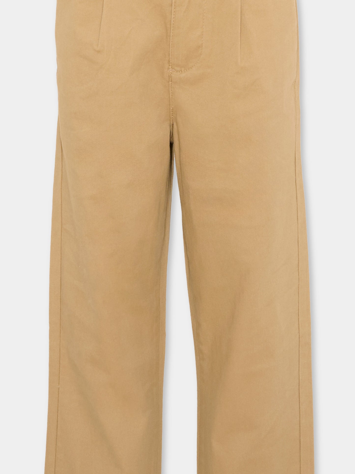 Pantaloni beige per bambino con levriero,Trussardi Junior,TBP26131PA BROWN MACCHIATO