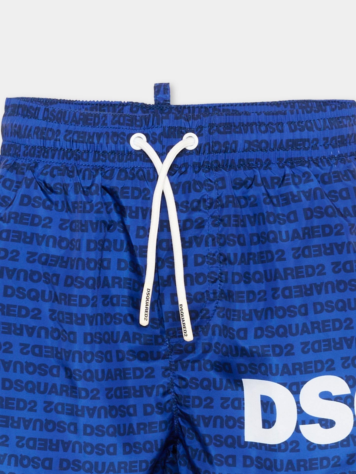 Boxer mare blu per bambino con logo,Dsquared2,DQ3296 D0AH7 DQ879