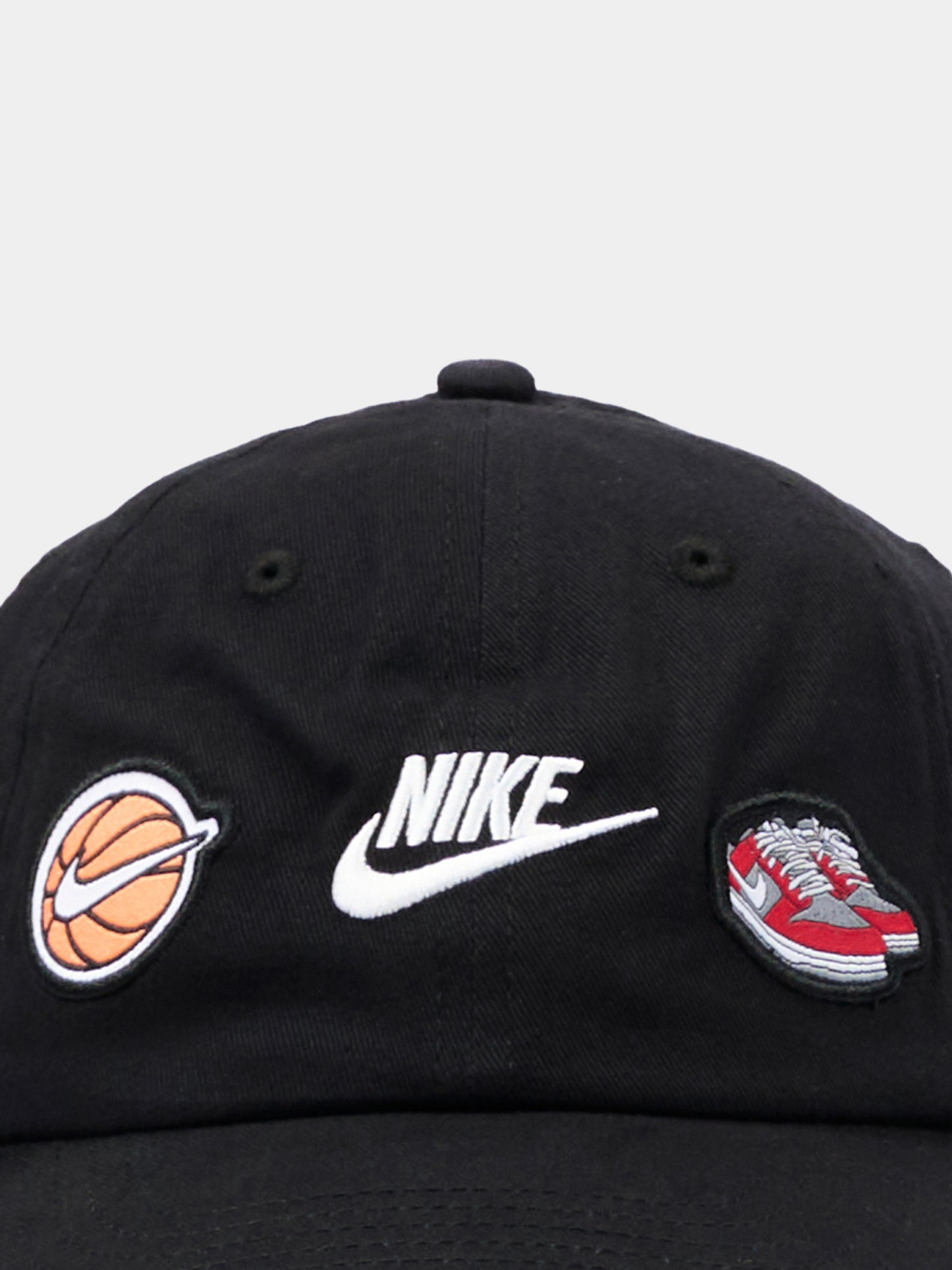 Cappello nero per bambini con patch logo,Nike,8A3159 K90
