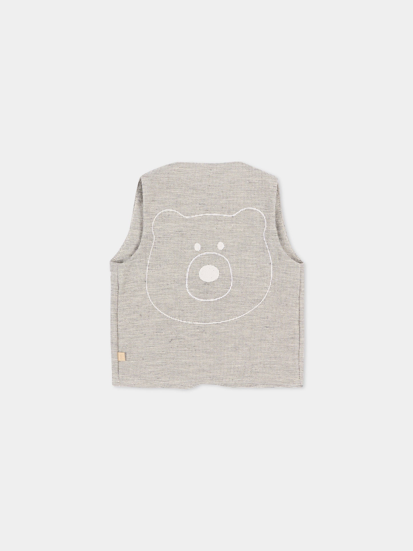 Gilet blu per neonato con orsetto,Bamboom,1133TE00076 BLUE