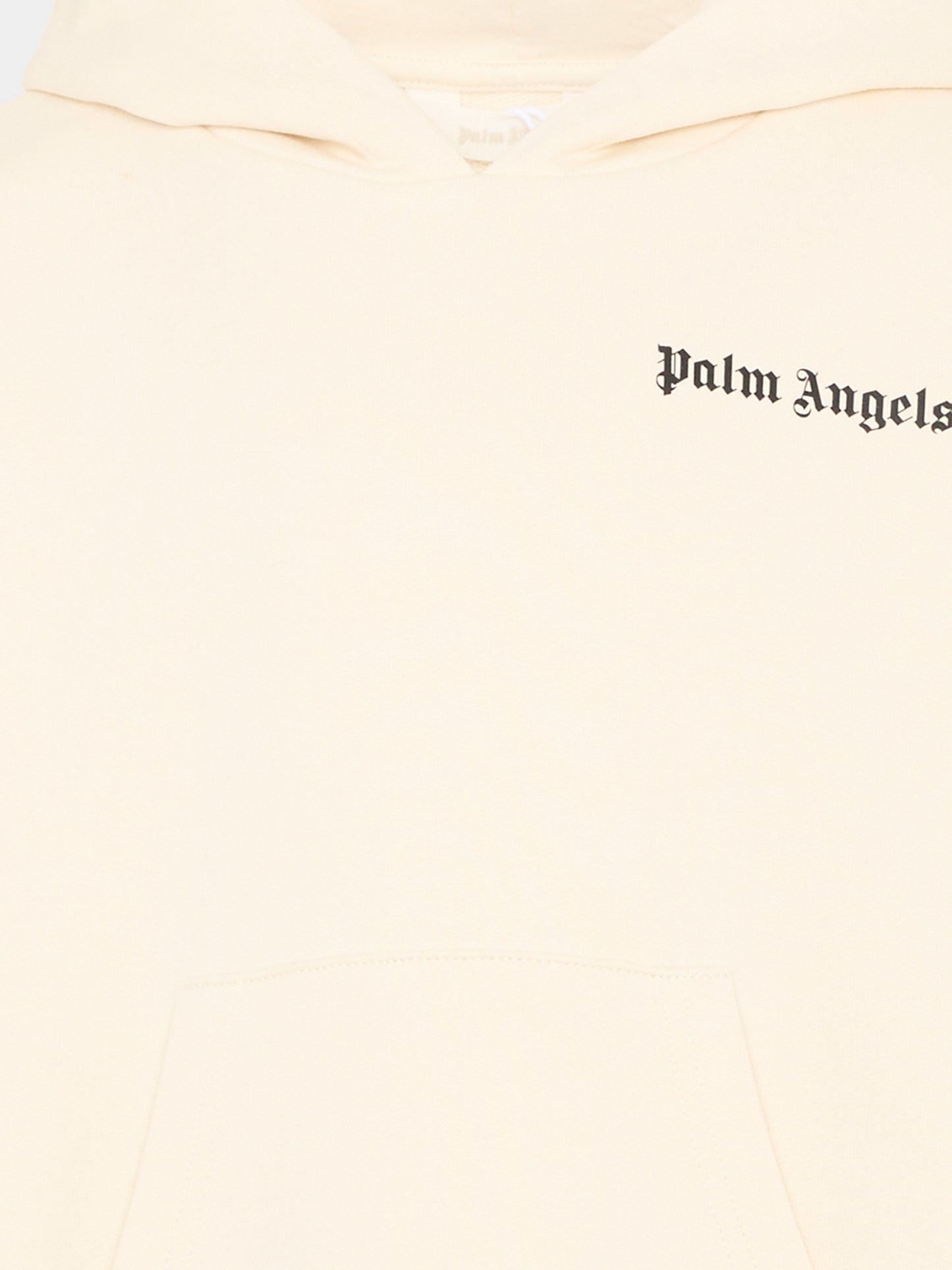 Felpa avorio per bambini con logo,Palm Angels,PBBB011S26FLE001 002