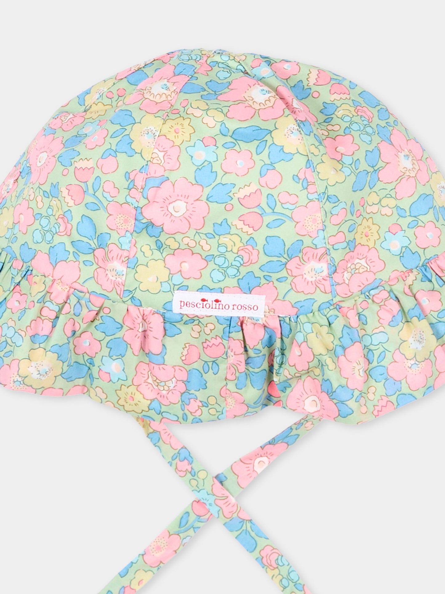 Cloche verde per neonata floreale,Pesciolino Rosso,CP S 184