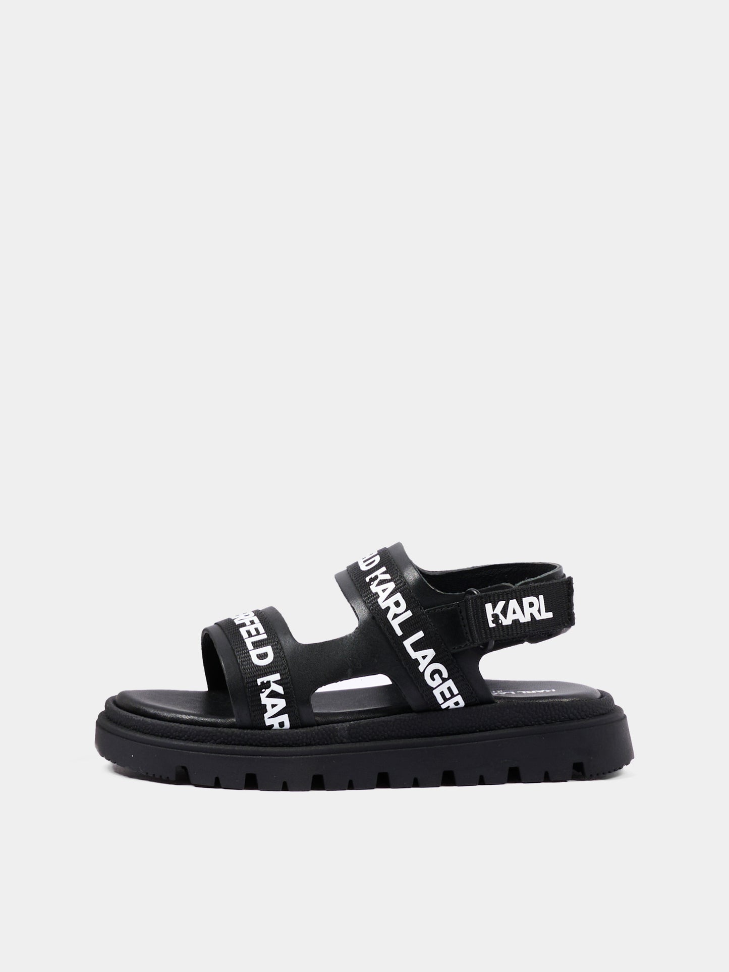 Sandali neri per bambino con logo,Karl Lagerfeld Kids,Z31176 09B