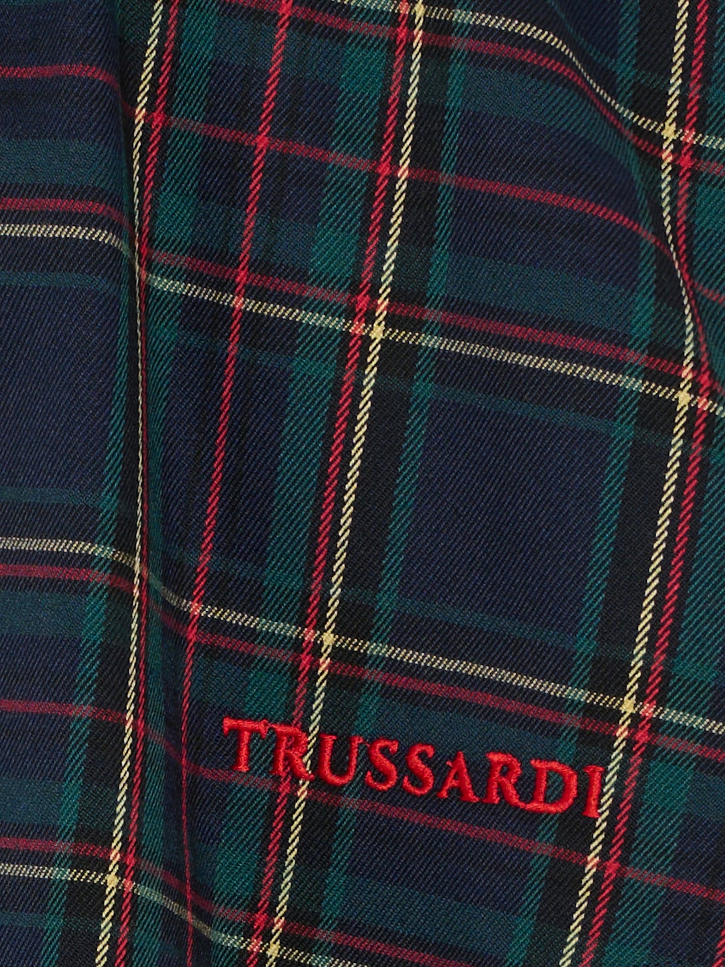 Gonna blu per bambina con logo,Trussardi Junior,TGA25072GO COLD TARTAN