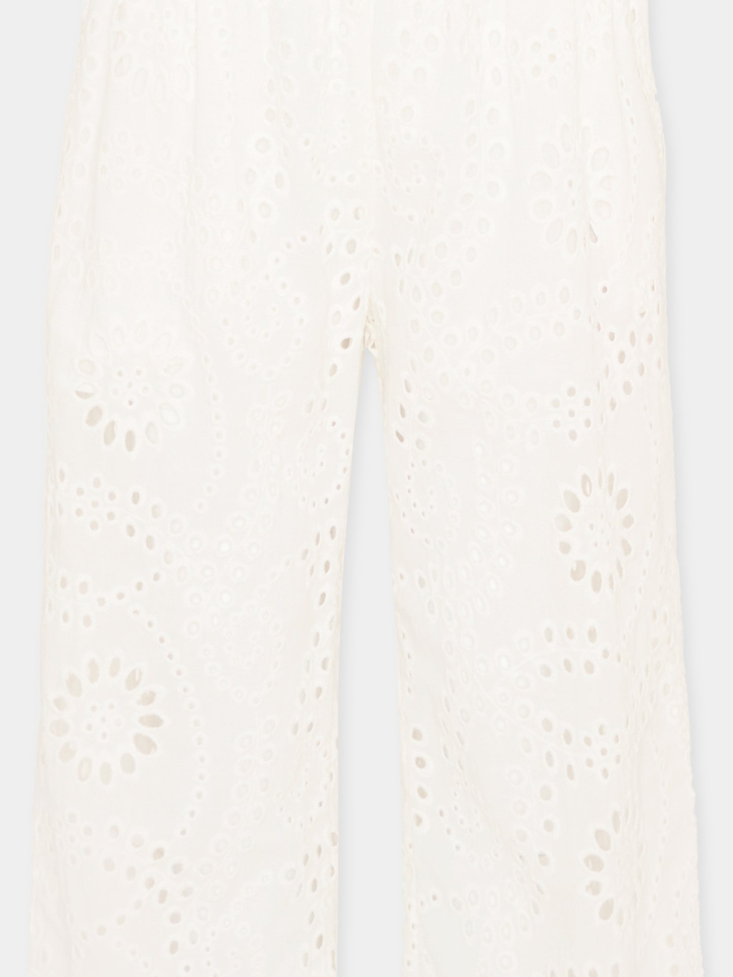 Pantaloni casual bianco in pizzo Sangallo per bambina,Mc2 Saint Barth,PAE001 01444L