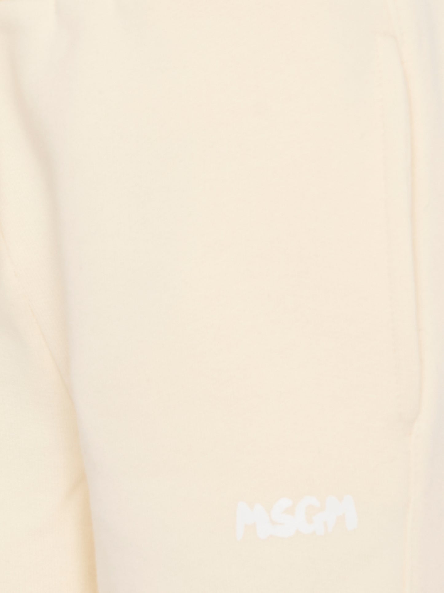 Pantaloni avorio per bambini con logo,Msgm Kids,F5MSJUFP023 013