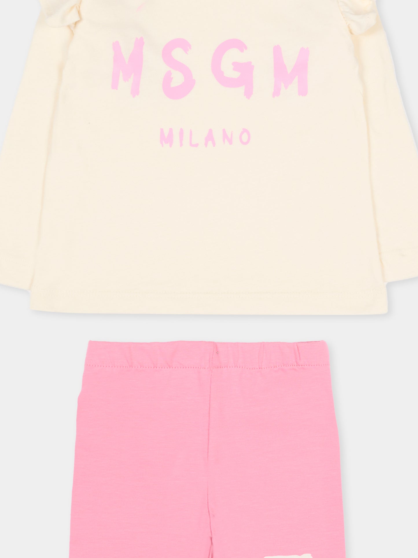 Completo multicolor per neonata con logo,Msgm Kids,F5MSNGTL294 MS066