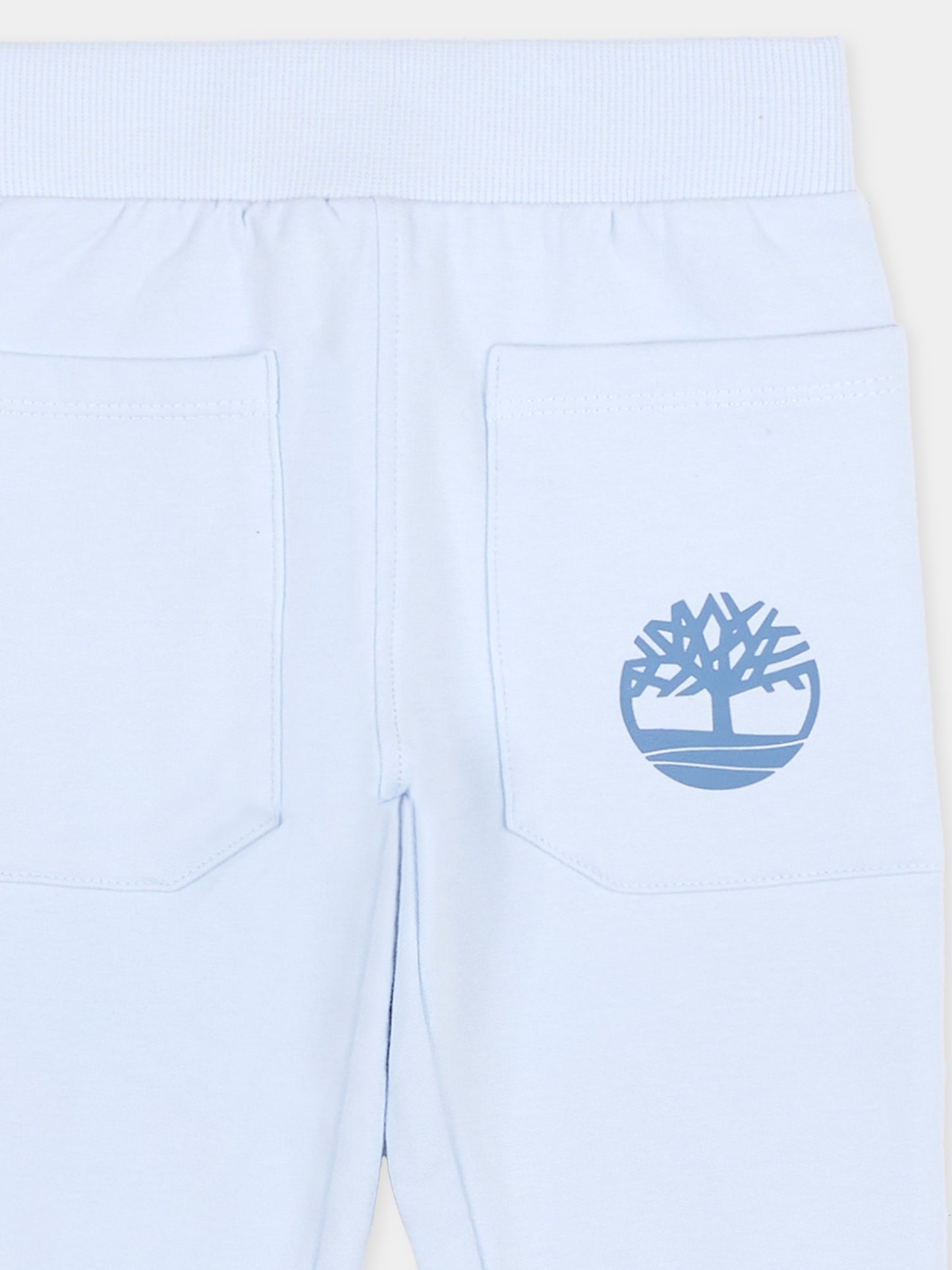 Pantaloni celesti per neonato con logo,Timberland,T60233 771