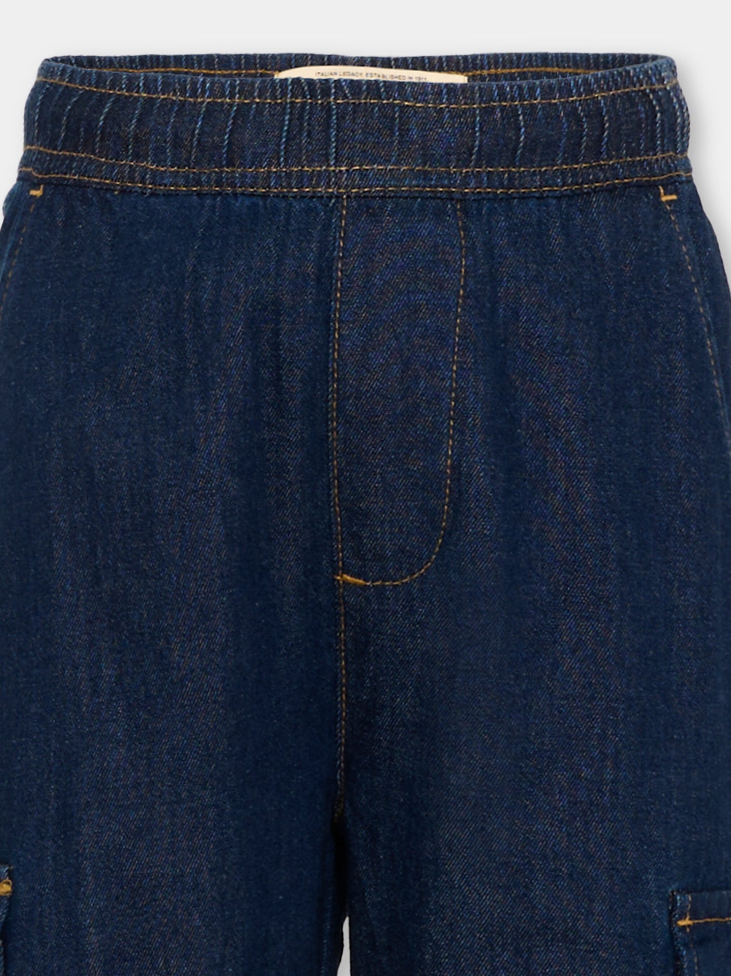 Pantaloni denim per bambino cargo,Trussardi Junior,TBP26052PA DENIM RAW