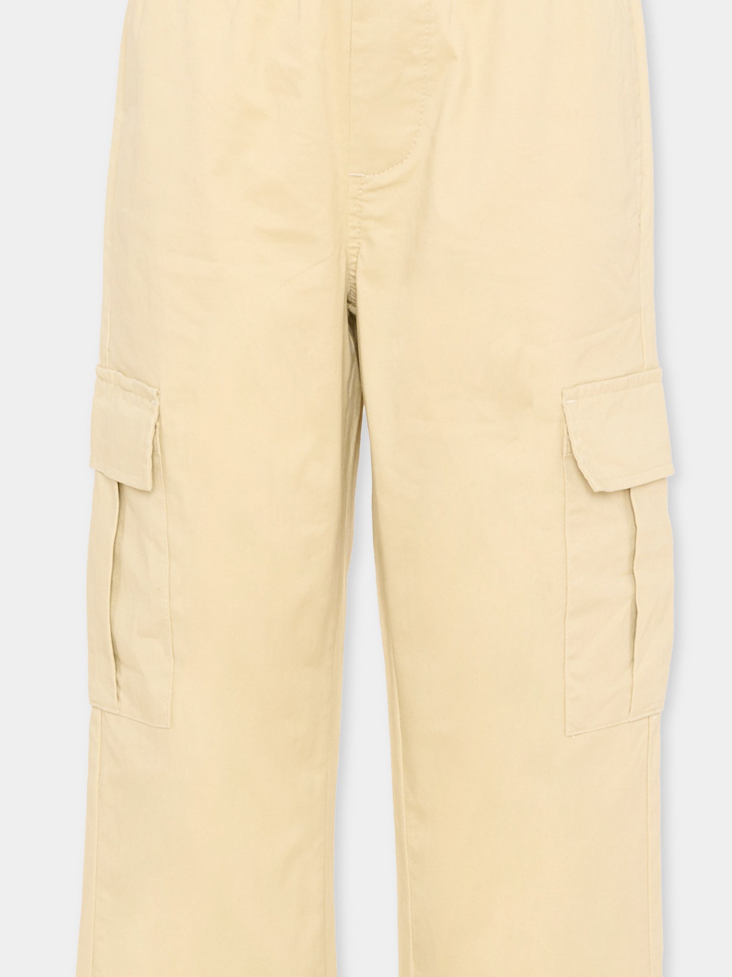 Pantaloni beige per bambino cargo,Trussardi Junior,TBP26133PA BEIGE CASTLE WALL