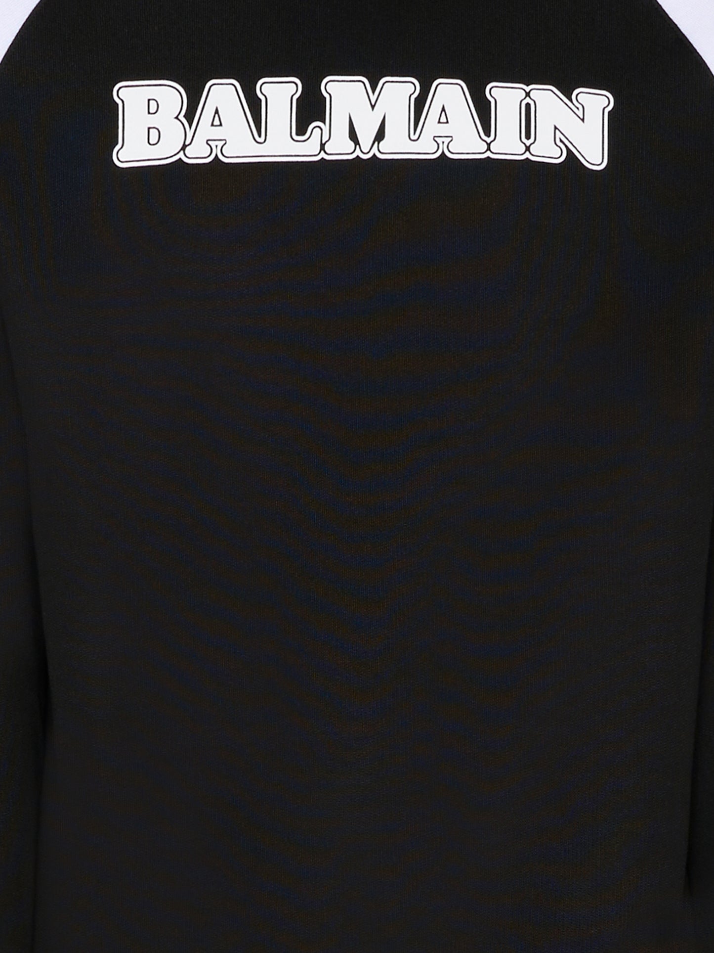 Felpa nera per bambini con logo,Balmain Kids,BU4Q00 Z1869 930BC