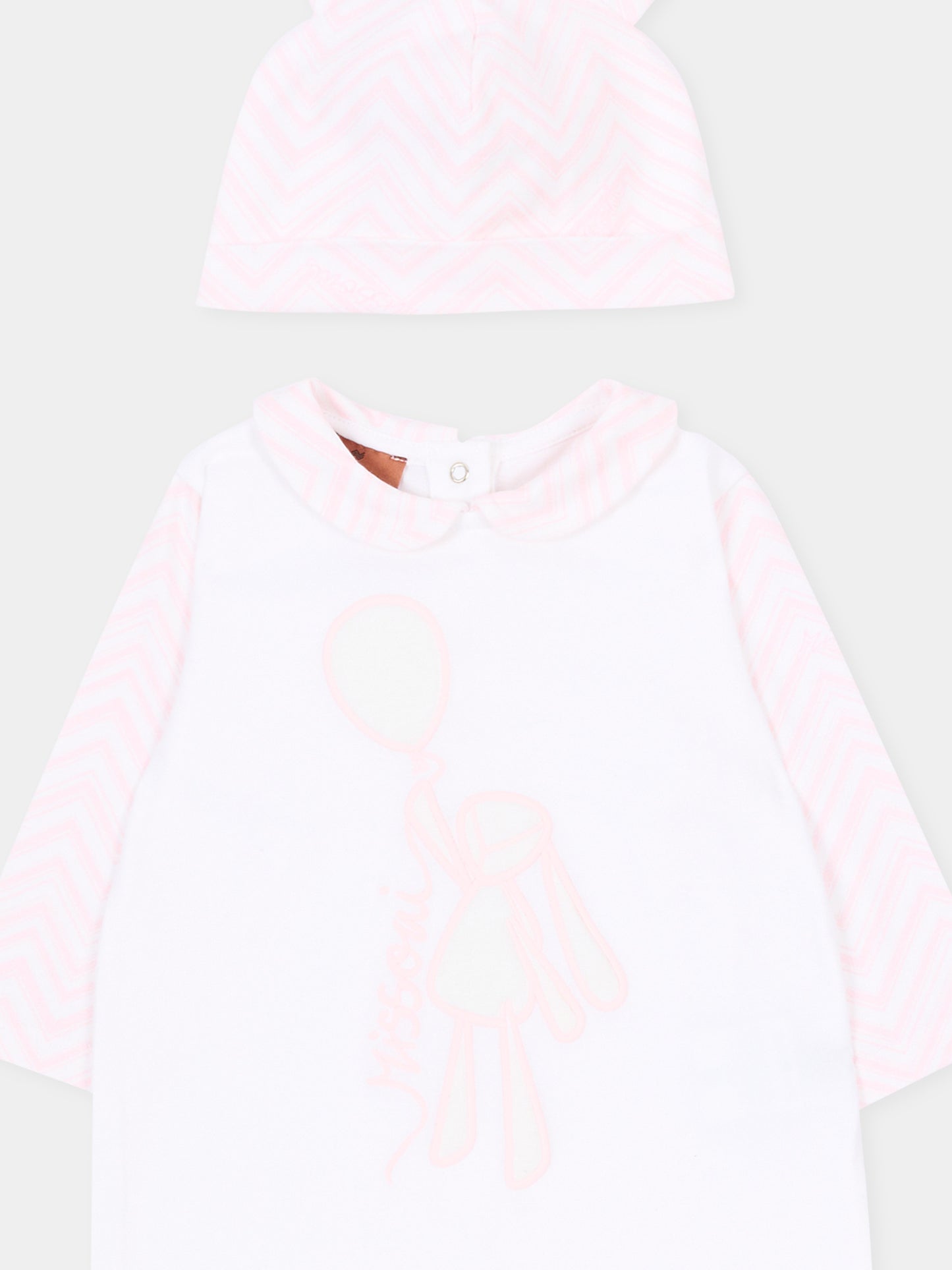 Ensemble blanc pour bébé fille avec logo