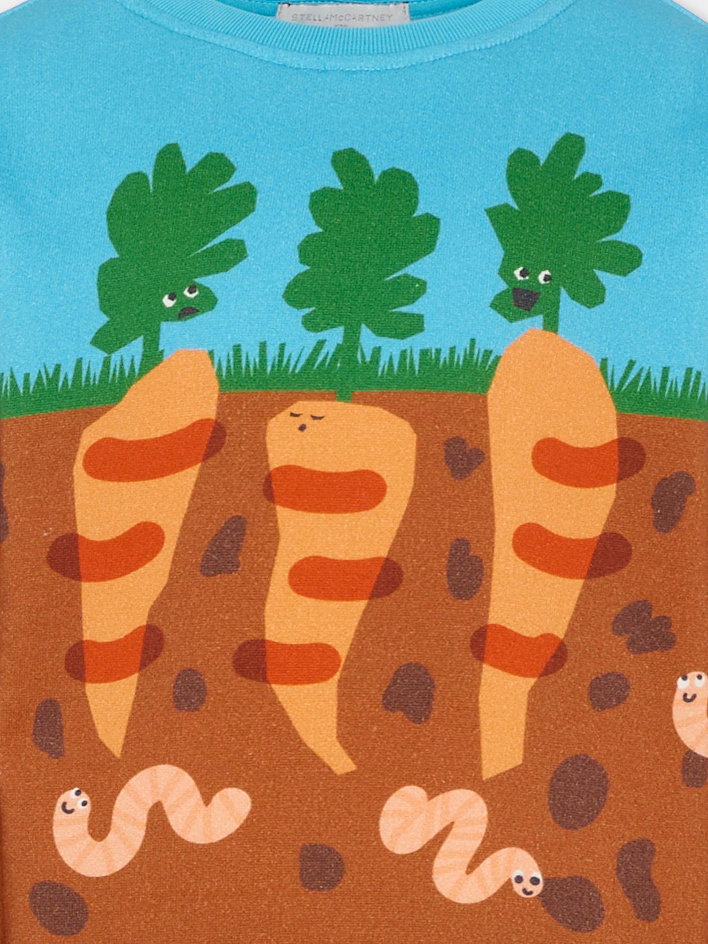 Felpa multicolor per bambino con carote,Stella Mccartney Kids,TV4Q60 Z0453 999