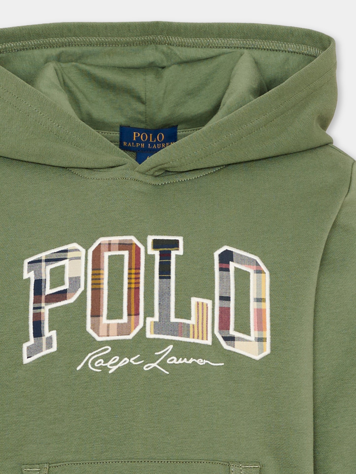 Felpa verde con logo per bambina,Ralph Lauren Kids,B18465002