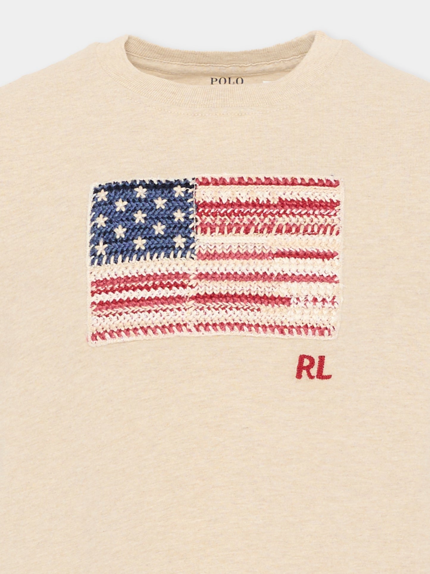T-Shirt beige per bambina,Ralph Lauren Kids,B20043001