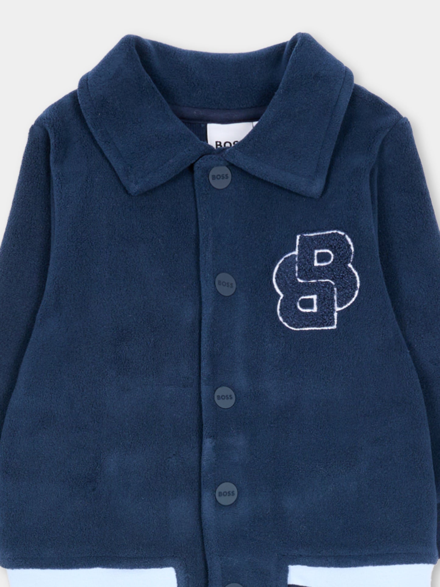 Completo blu per neonato con logo,Boss,J52542 849