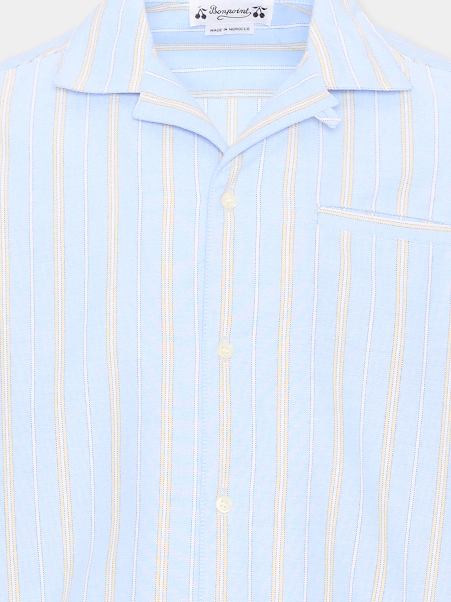 Camicia celeste a righe per bambino,Bonpoint,P06BSHW00001 215