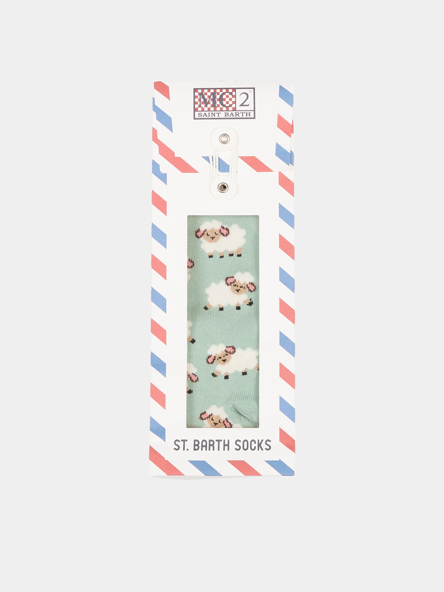Calze verdi per bambini con pecore,Mc2 Saint Barth,SOX0002 00310I