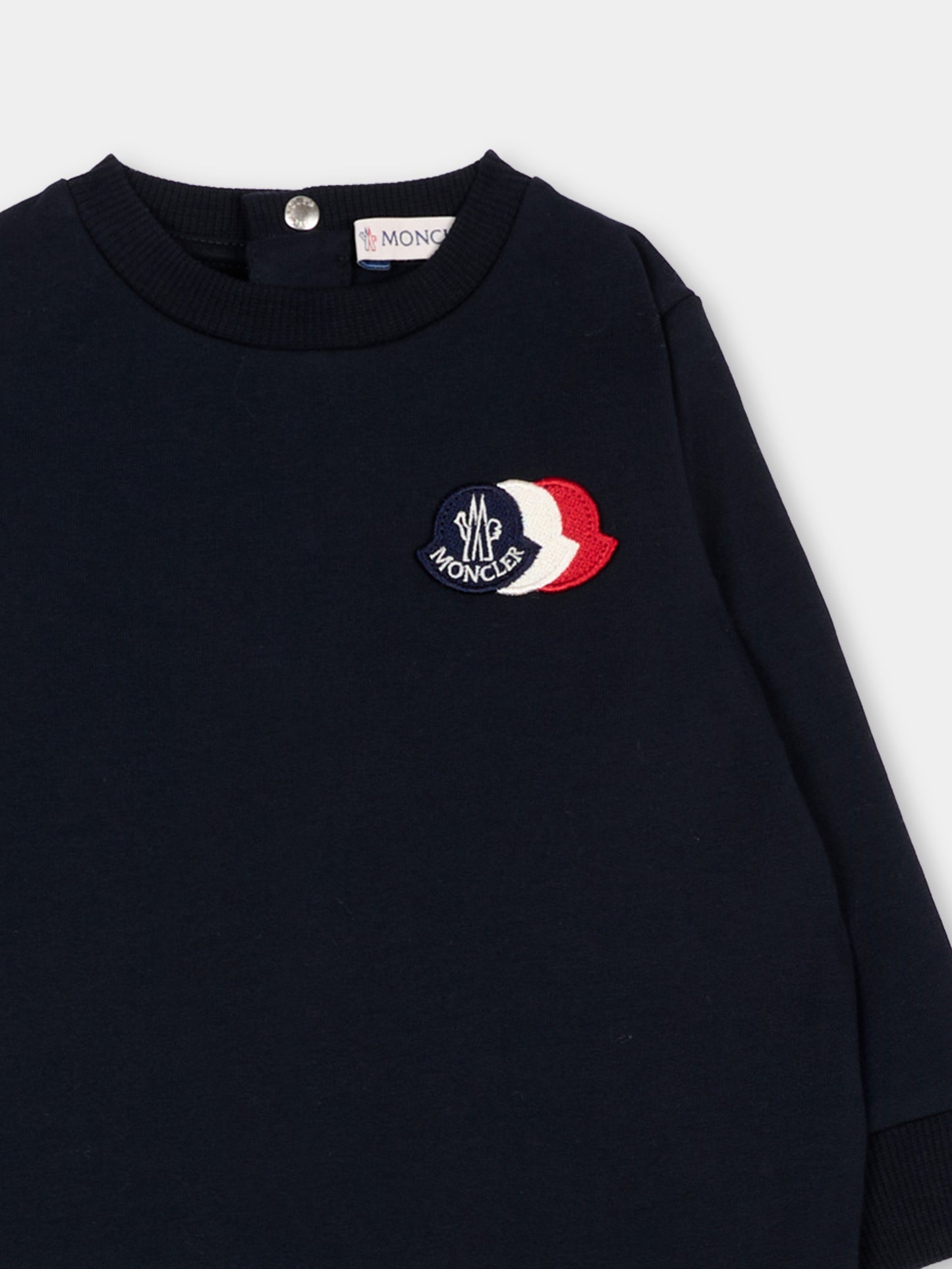Completo sportivo blu per neonato con logo,Moncler Kids,L2951 8M00007 89AM3 778