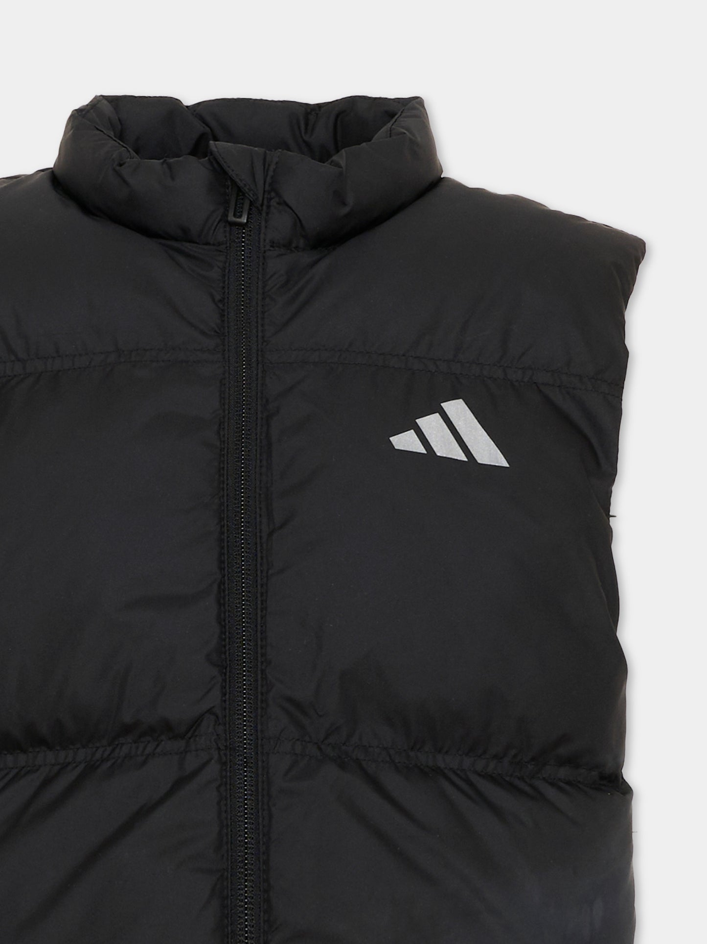 Gilet nero per bambini con logo,Adidas,KH0203