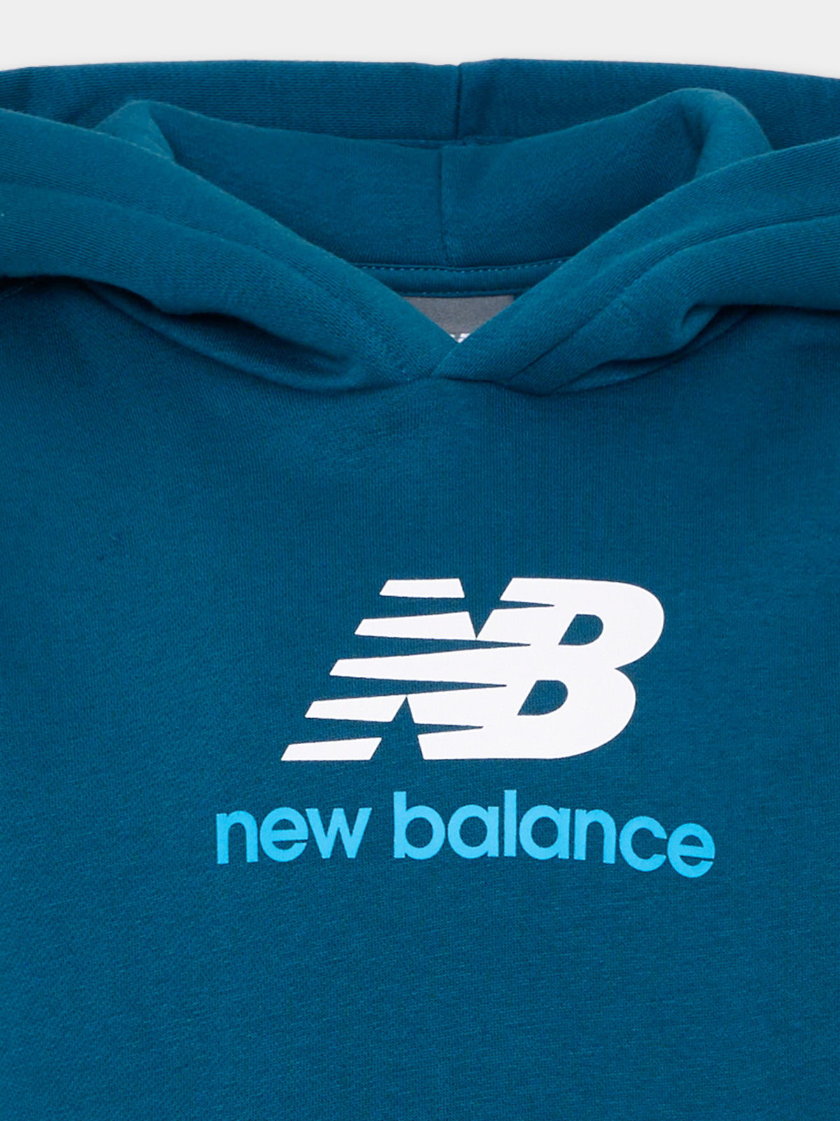 Felpa con cappuccio blu per bambino con logo,New Balance,YT61F4GH STS