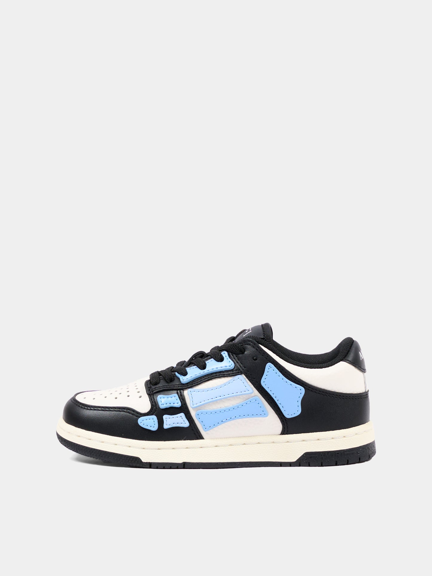 Sneakers multicolor per bambino con ossa,Amiri,AC326SN003 0043 BLACK SKYLINE BLUE
