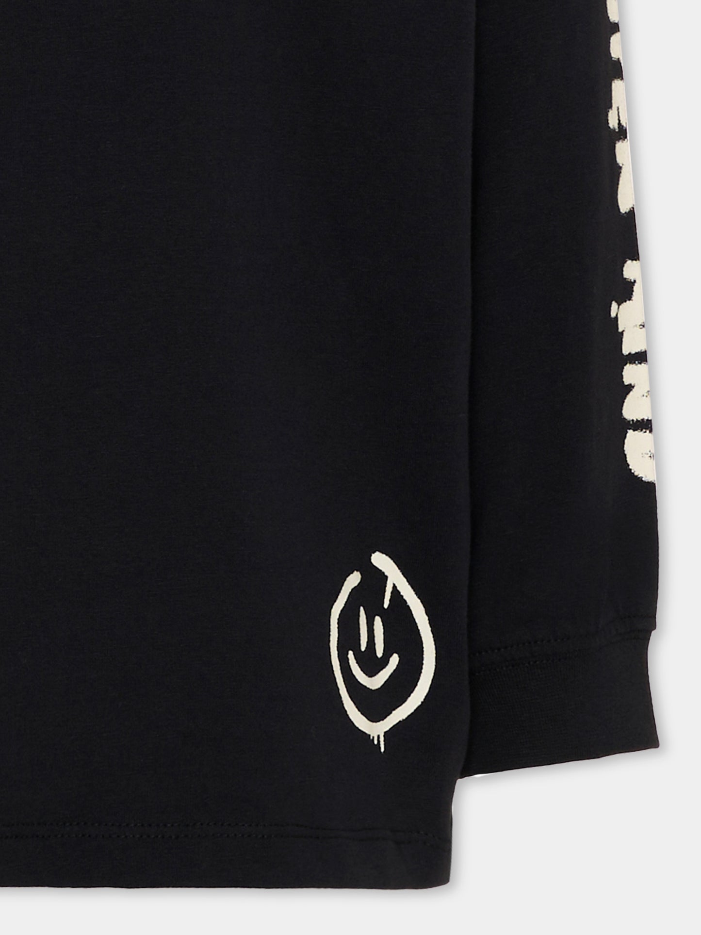 T-shirt nera Rube per bambini con smiley,Molo,1W26A405 0099