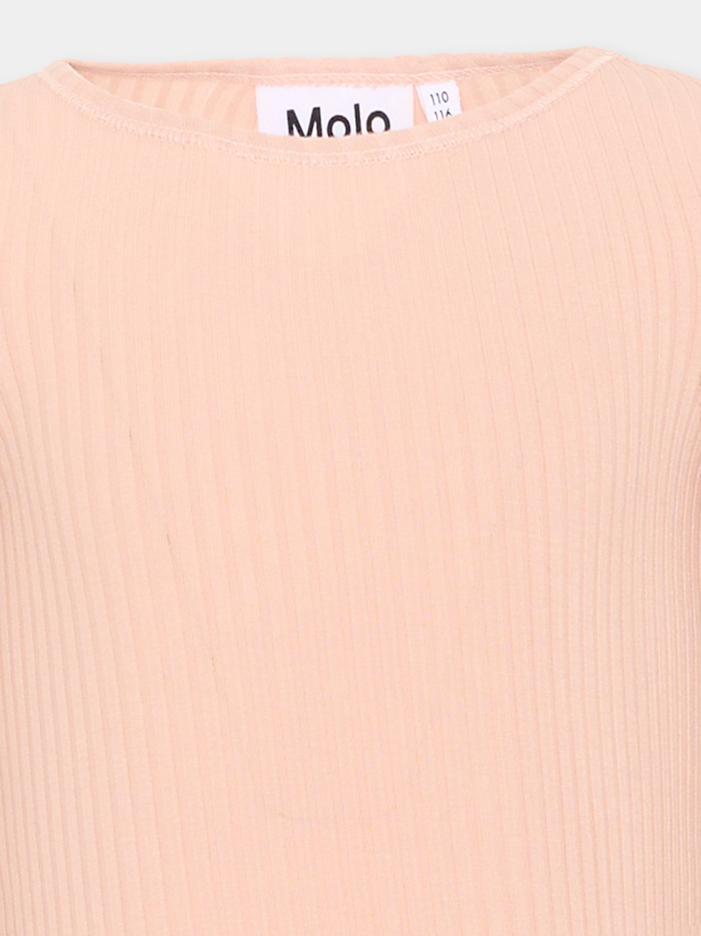 T-shirt rosa a costine per bambina,Molo,2W26A404 8058