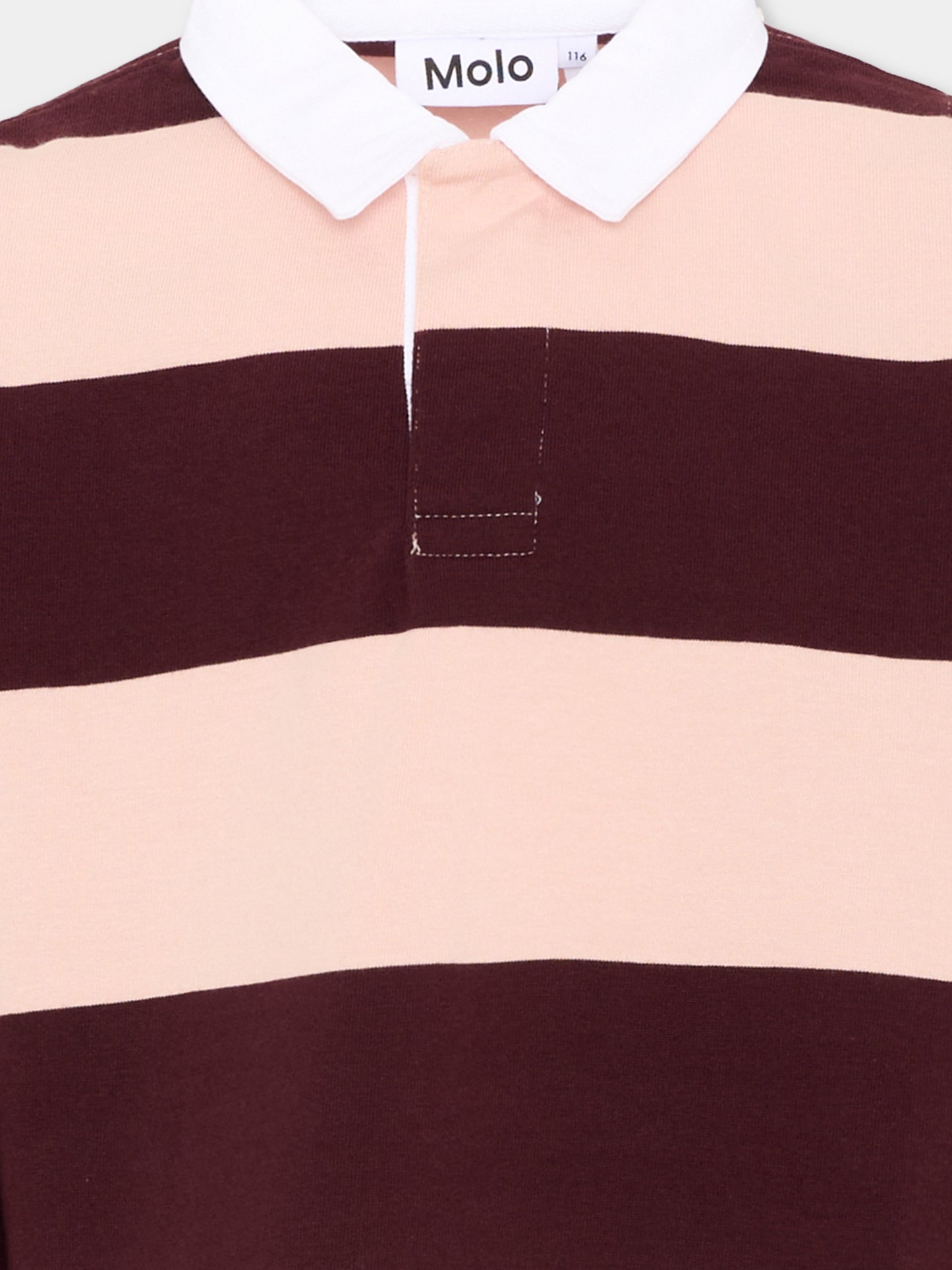 Polo rosa Rozalia per bambina a righe,Molo,2W26A406 5016