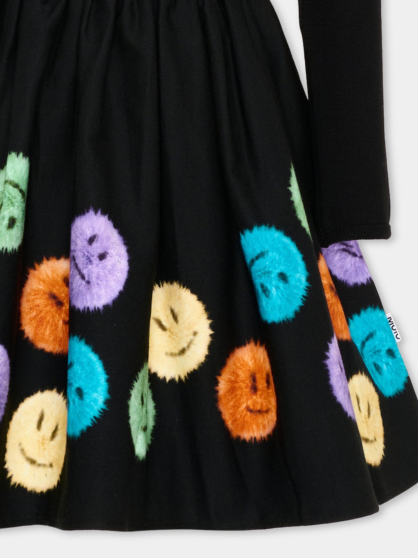 Vestito nero Casie Warm per bambina con smile colorati,Molo,2W26E209 5749