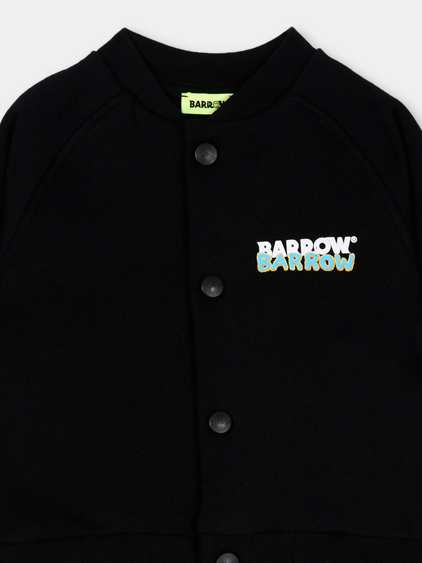 Completo sportivo nero per neonato con logo,Barrow,F6BKNBCF187 110