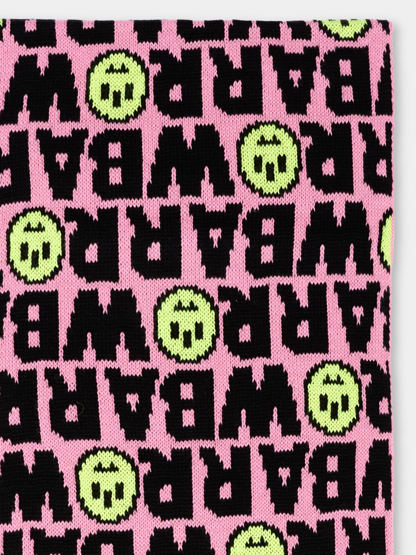 Sciarpa rosa per bambina con logo,Barrow,F6BKJUSC060 409