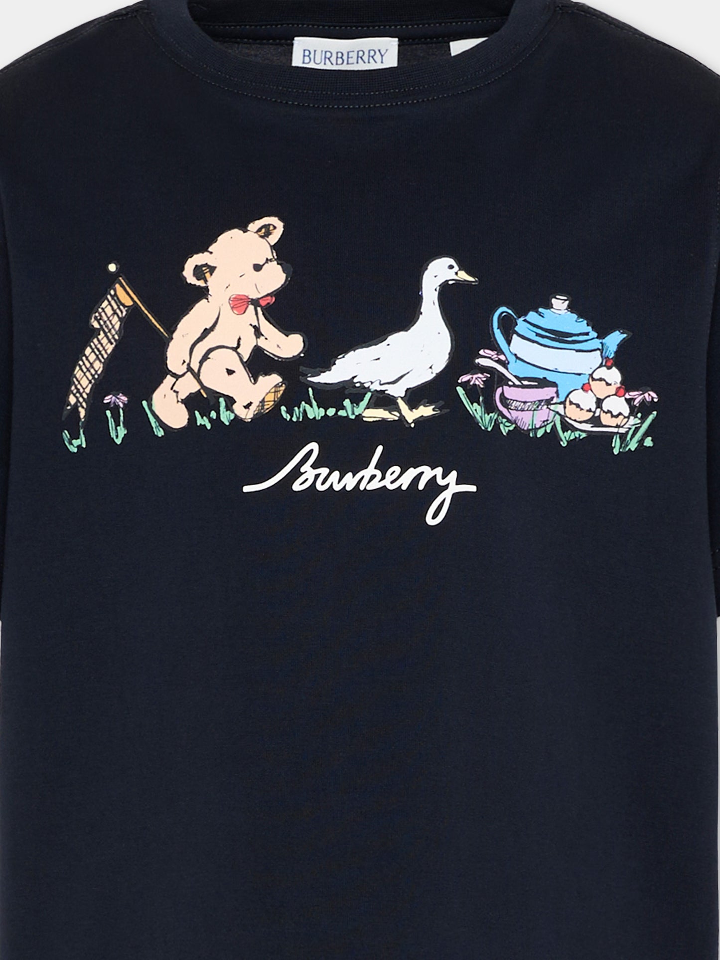 T-Shirt bleue pour enfants avec logo