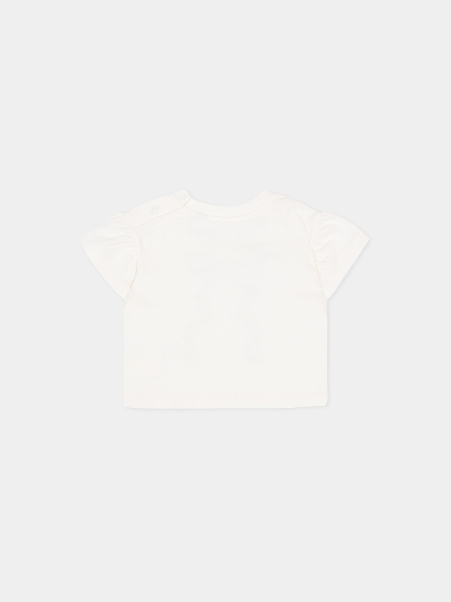 T-shirt avorio per neonata con fiocco check vintage,Burberry Kids,8129936 A2014