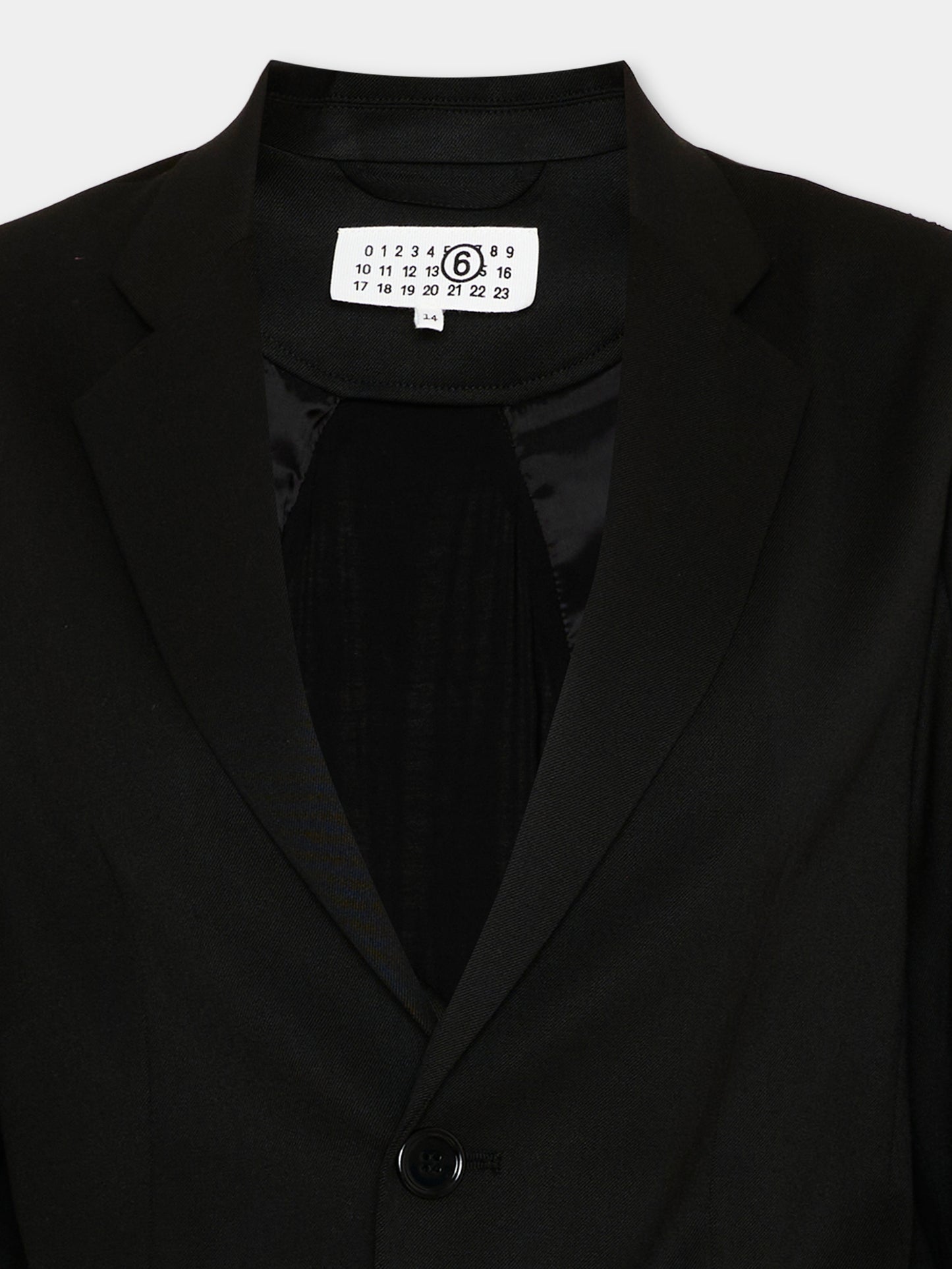 Giaccca nera per bambina con logo,Mm6 Maison Margiela,M61076 MM03D M6900