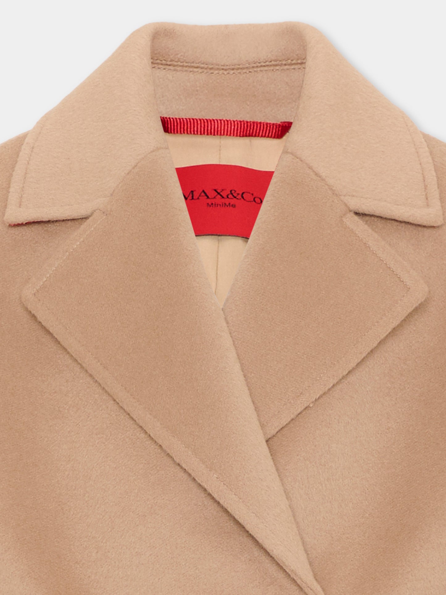 Cappotto beige per bambina doppiopetto,Max&co,MX0229 MX052 MX702