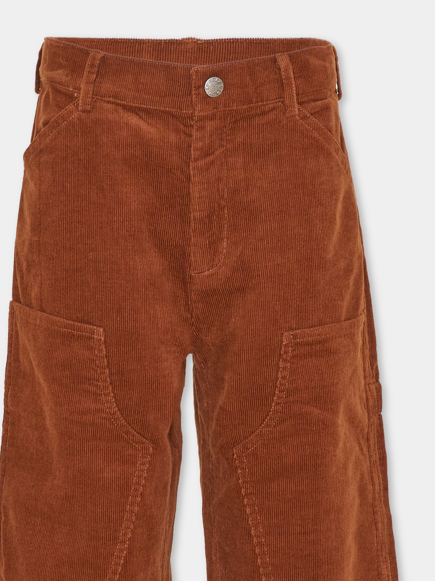 Pantalone marrone per bambino in velluto,Stella Mccartney Kids,TZ6L90 Z0523 307