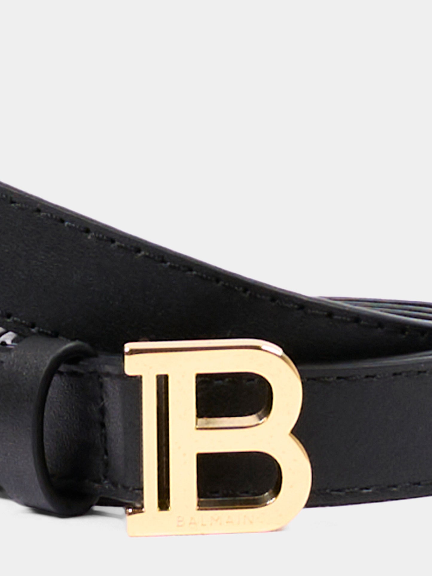 Cintura nera per bambina con logo,Balmain Kids,BY0C01 Z1371 930OR