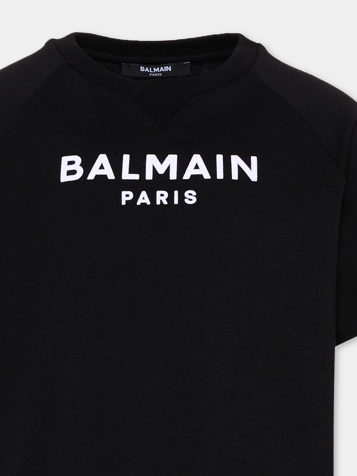 T-Shirt noire pour Garçon avec logo