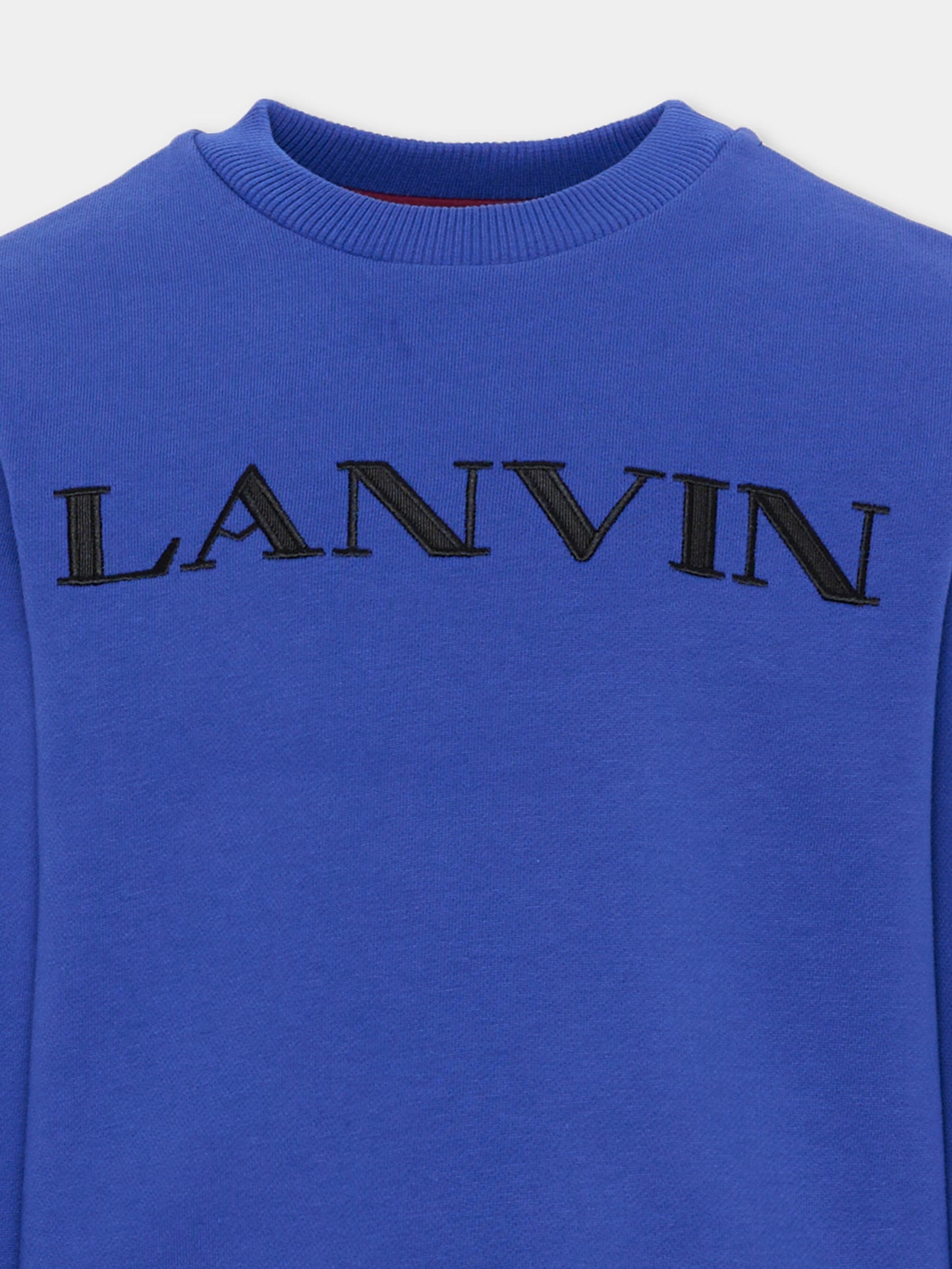 Felpa blu per bambino con logo,Lanvin Petite,N30436 80A