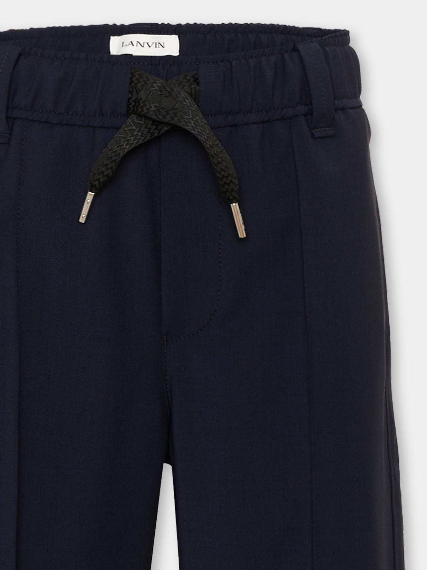 Pantaloni eleganti blu per bambino con logo,Lanvin Petite,N30441 868