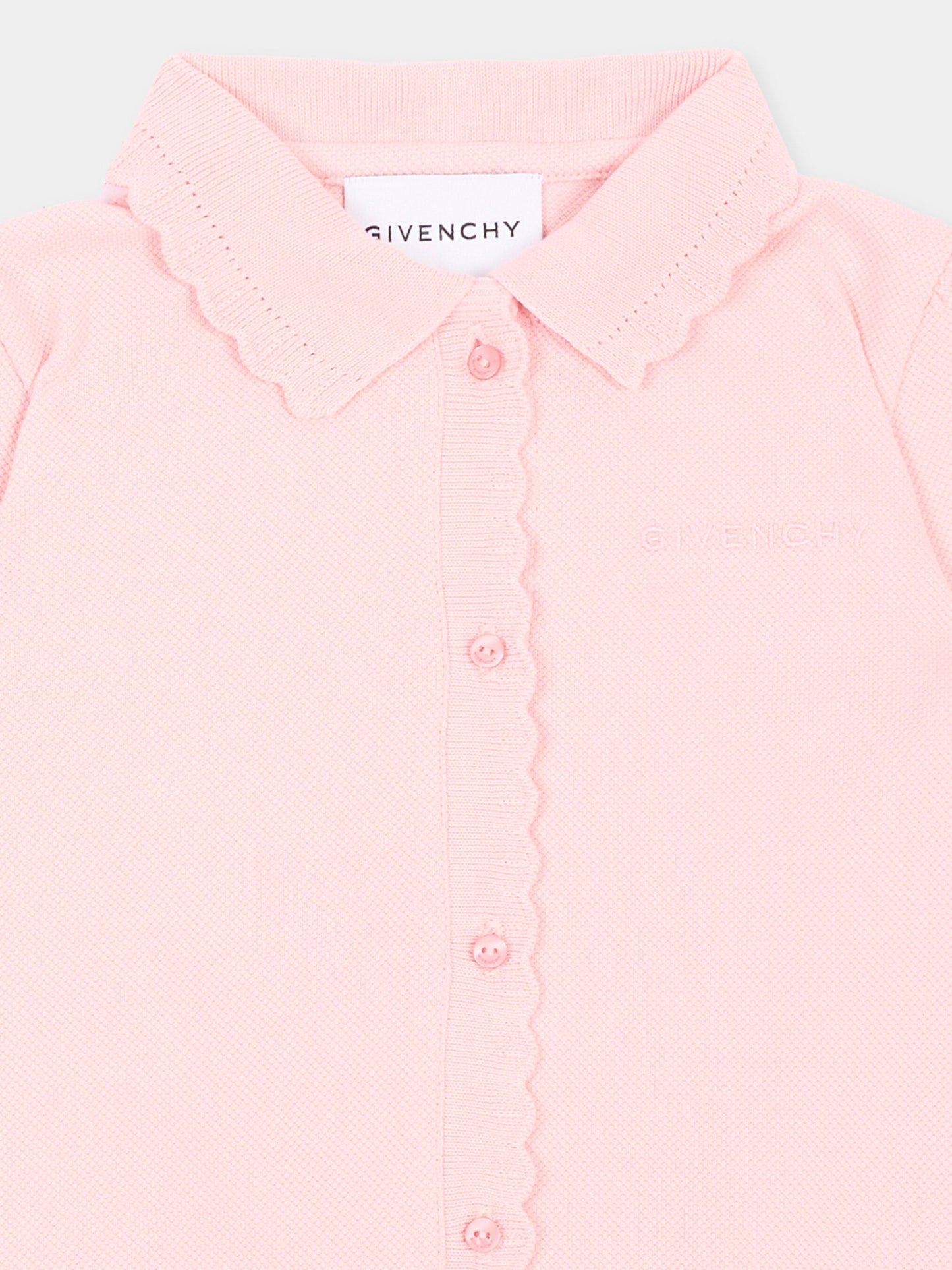 Vestito rosa per neonata con logo,Givenchy Kids,H31301 46G
