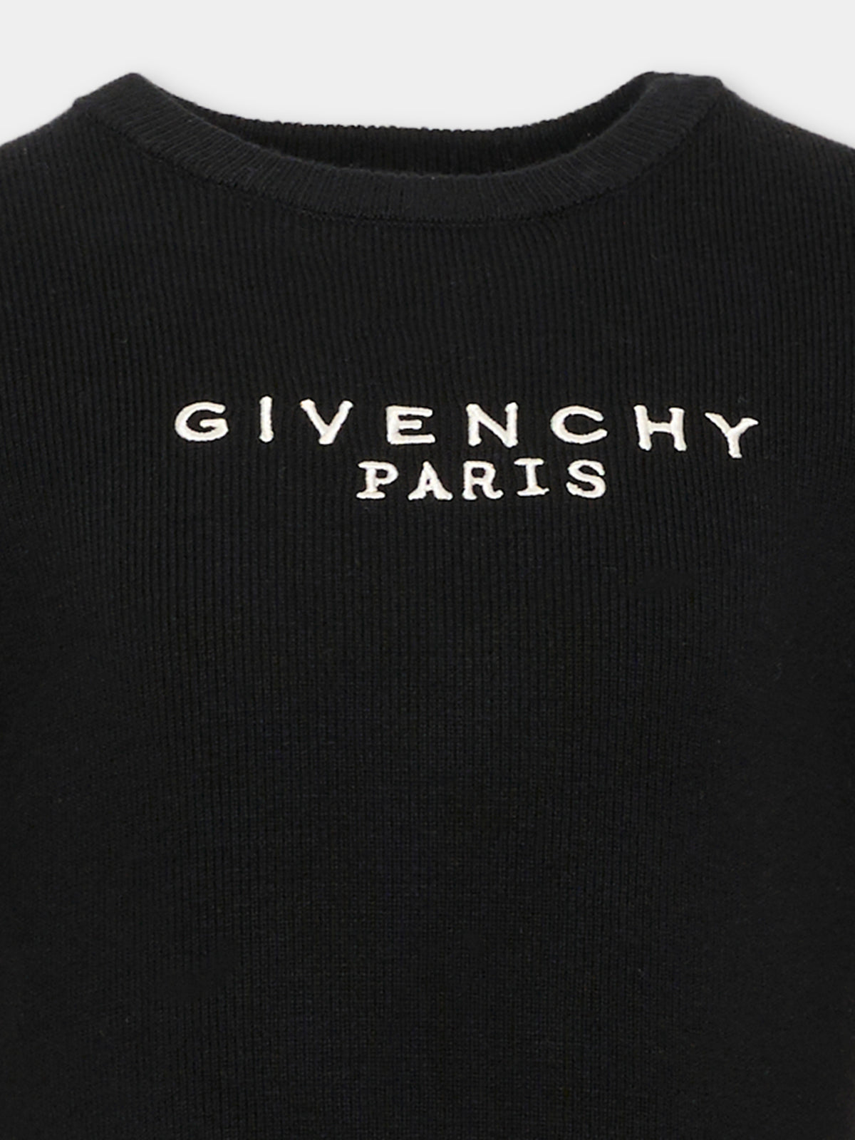 Vestito nero per bambina con logo,Givenchy Kids,H31332 09B