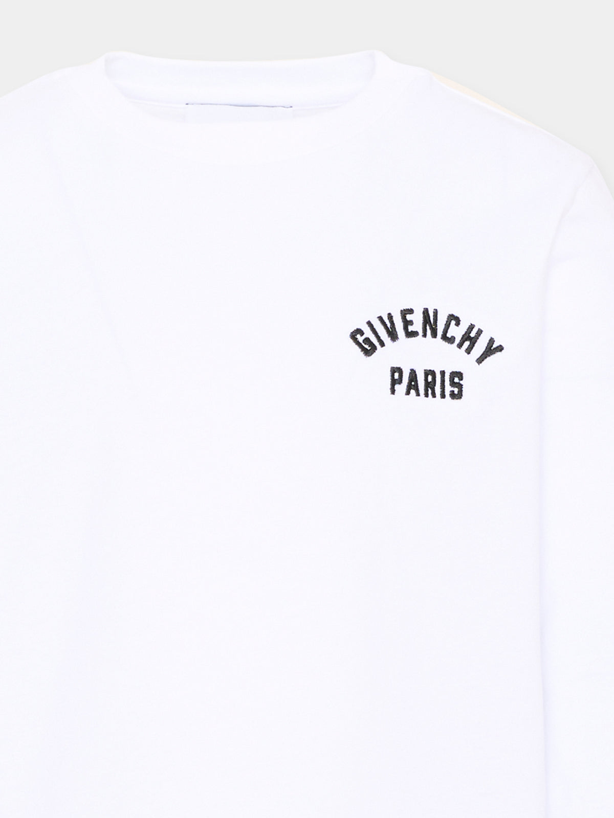 T-Shirt a manica lunga bianca per bambino con logo,Givenchy Kids,H31347 10P