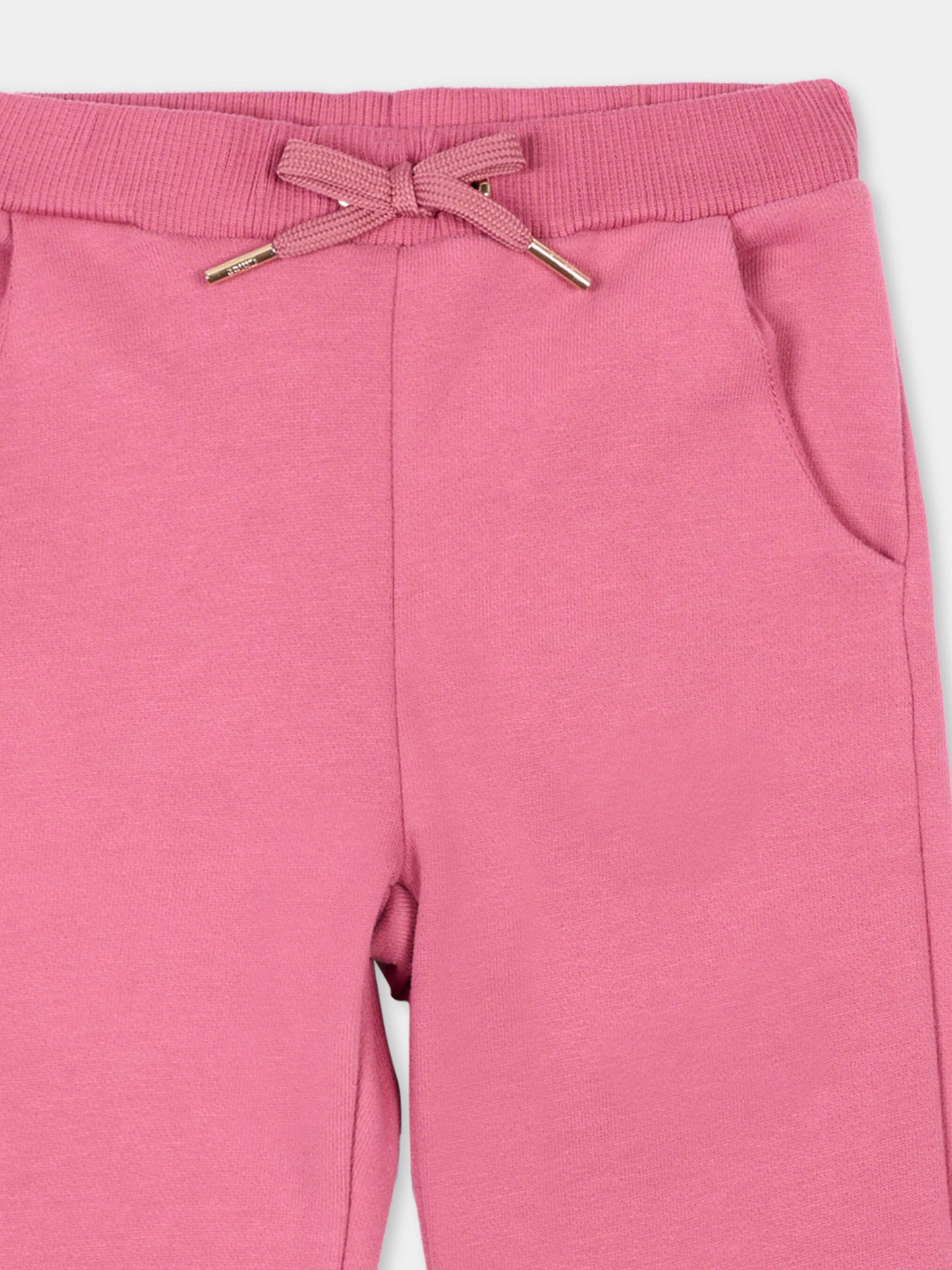 Pantaloni sportivi fucsia per neonata con logo,Chloé Kids,C21351 48S