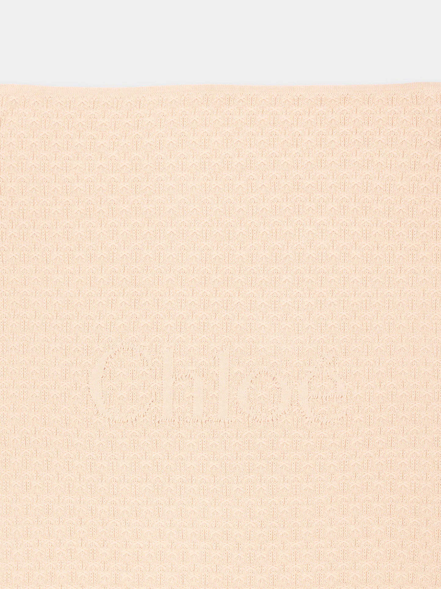 Coperta beige per neonata con logo,Chloé Kids,C21384 20E