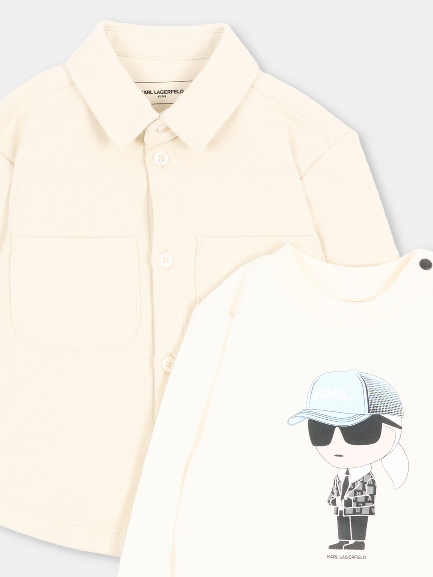 Completo sportivo lungo multicolor per neonato con logo,Karl Lagerfeld Kids,Z31484 M41
