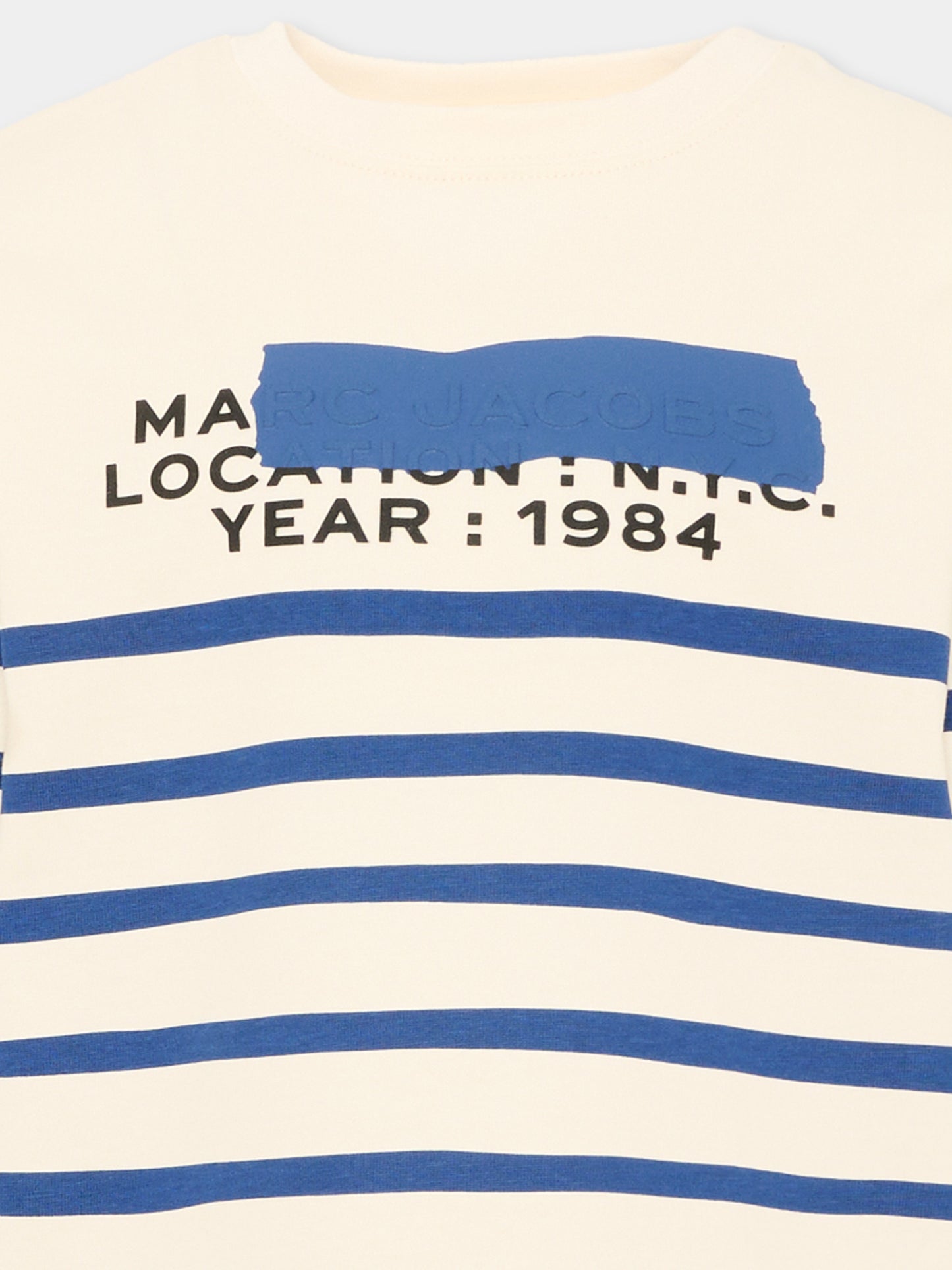 T-Shirt avorio per bambino a righe,Marc Jacobs,W61032 148